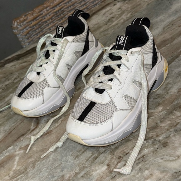 Women’s P448 Luke white glitzy chunky sneakers- Size 37 - Picture 12 of 13